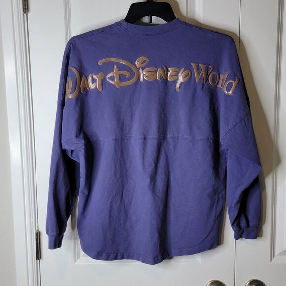 Disney World 50th Anniversary Sz Md Spirit Jersey Sweatshirt Purple Puff Print - Picture 3 of 10